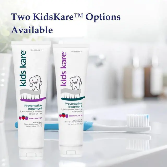 Alt view image 7 of 7 - Kids Kare 0.24% Neutral Sodium Fluoride Toothpaste; Berry Flavor; 4 oz. Tube