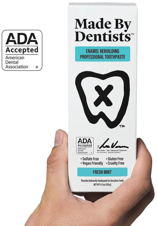 Alt view image 5 of 7 - Professional Enamel Rebuilding Toothpaste - 2 Pack - Remineralizing Nano Hydroxyapatite Toothpaste with Sodium Fluoride, ADA Approved, Vegan, 2 x 4.2oz