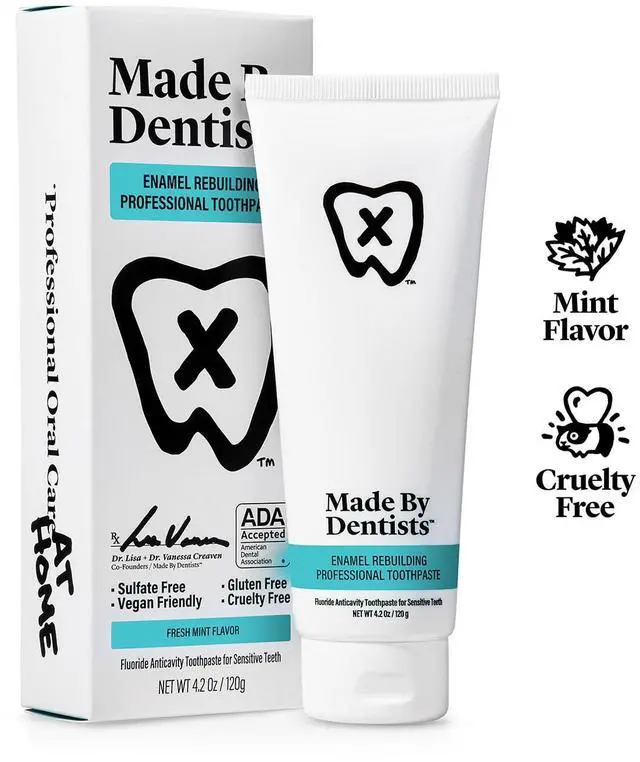 Alt view image 6 of 7 - Professional Enamel Rebuilding Toothpaste - 2 Pack - Remineralizing Nano Hydroxyapatite Toothpaste with Sodium Fluoride, ADA Approved, Vegan, 2 x 4.2oz
