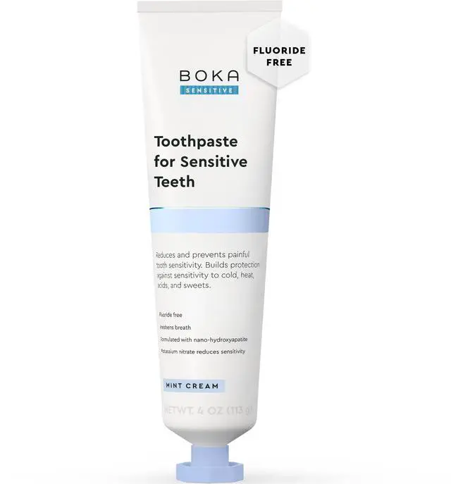 Main image of Sensitive Toothpaste - Fluoride Free Nano Hydroxyapatite Toothpaste | Sensitive Teeth Relief - Potassium Nitrate for Tooth Sensitivity and Protection for Adults - Mint Coconut Cream - 4 Oz, 1PK