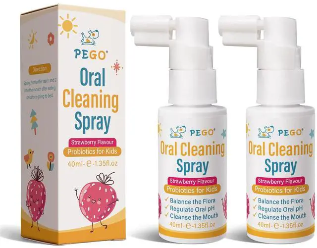 Main image of Kids Oral Spray, Toddler Toothpaste Helper for Cavity Prevention and Fresh Breath, Children Anticavity with Fluoride Free for Newborn to Preschoolers, Kid's Mouth Spray (40ml*2/Pcs)