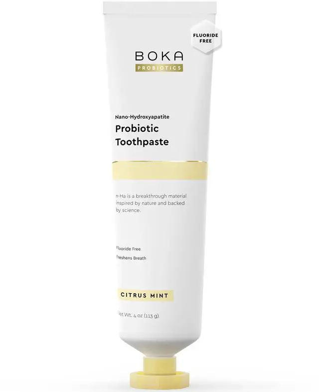 Main image of Probiotic Toothpaste - Fluoride Free, Nano Hydroxyapatite Toothpaste | Made with Probiotics - Citrus Mint - 4 Oz, 1PK