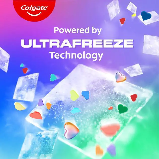 Alt view image 4 of 7 - MaxFresh Rainbow Fresh Gel Toothpaste, with Heart Shaped Cooling Crystals, Triple Mint Flavour, and Ultrafreeze Technology for Intense Freshness, Vegan, Gluten-Free 100g/3.5oz