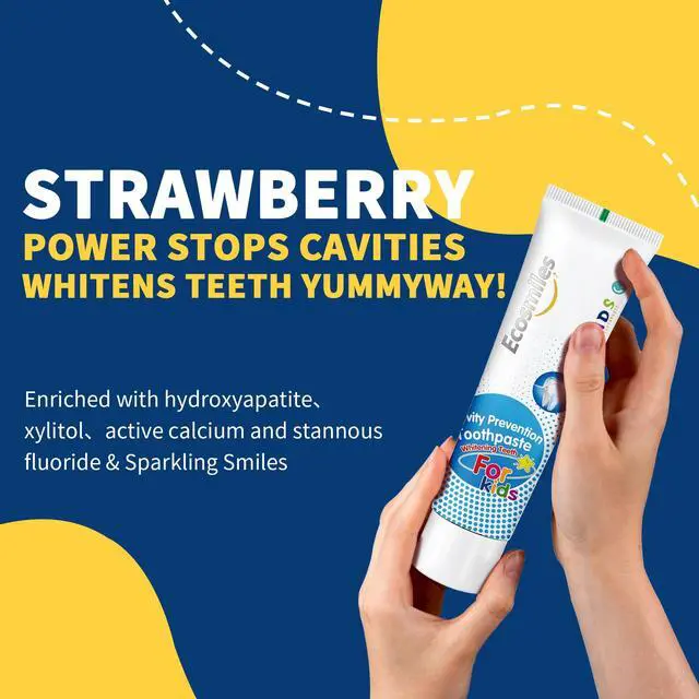 Alt view image 6 of 7 - Kids Cavity Protection Toothpaste with Hydroxyapatite, SLS-Free Non-Toxic Formula for Toddlers, Strawberry Flavor, Remineralizing & Sensitive Teeth Friendly,3.52oz
