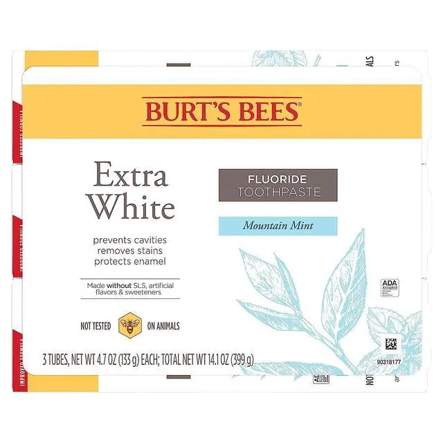 Alt view image 7 of 7 - Extra White Toothpaste, Fluoride Toothpaste, Natural Flavor, Mountain Mint, 4.7 oz, Pack of 3