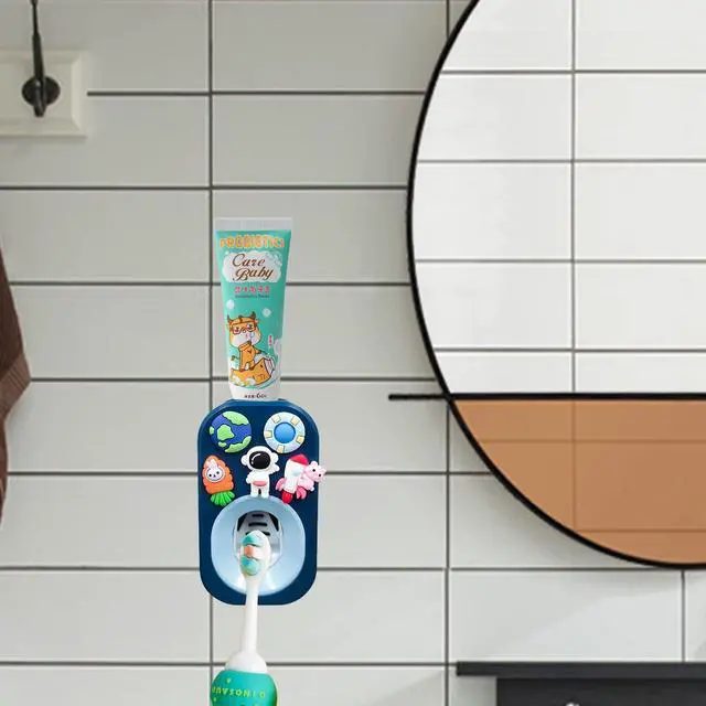 Alt view image 2 of 7 - Automatic Kid Toothpaste Dispenser for Shower,Toothpaste Squeezer for Kids & Family, is Wall Mounted Bathroom Decor (1pc,Astronaut #2)