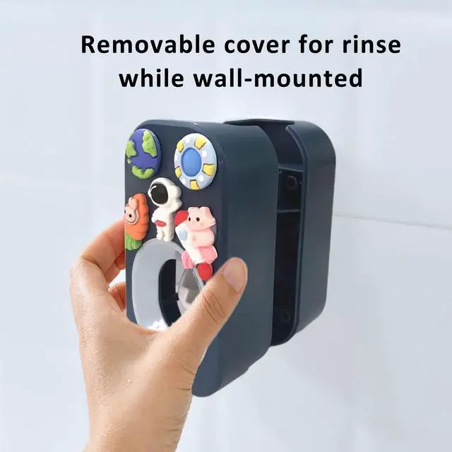 Alt view image 6 of 7 - Automatic Kid Toothpaste Dispenser for Shower,Toothpaste Squeezer for Kids & Family, is Wall Mounted Bathroom Decor (1pc,Astronaut #2)