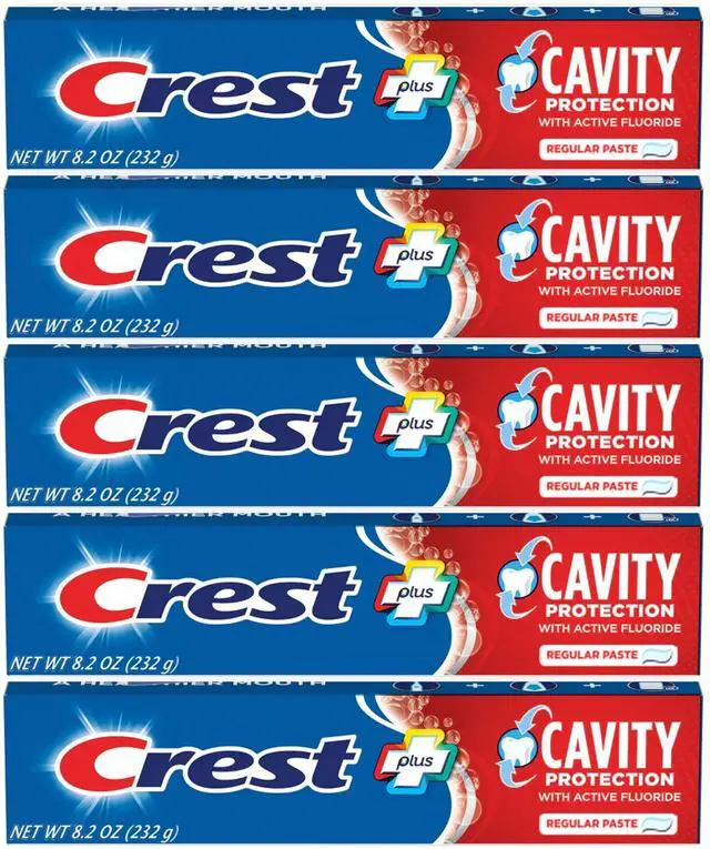 Main image of Fluoride Anticavity Toothpaste, Prevents Cavities Before They Start, Regular Paste, 8.2 Ounce (Pack of 5)