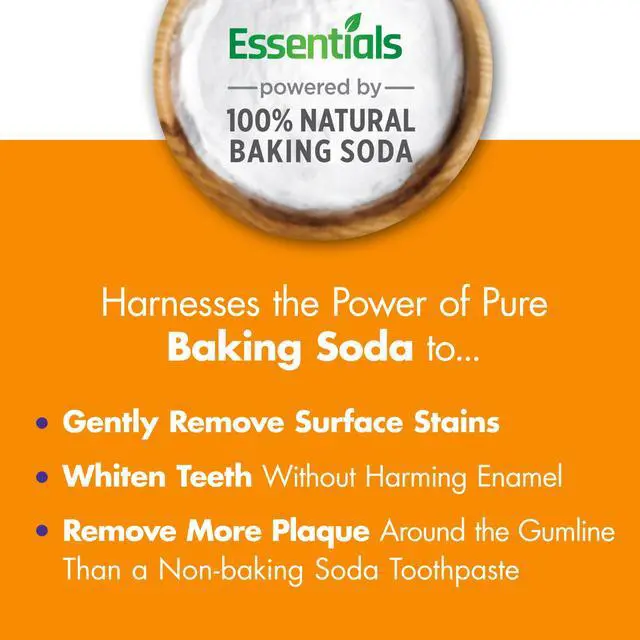 Alt view image 5 of 7 - Essentials Fluoride-Free Toothpaste, Whitening + Activated Charcoal Toothpaste, 4 Pack of 4.3oz Tubes, Clean Mint, 100% Natural Baking Soda
