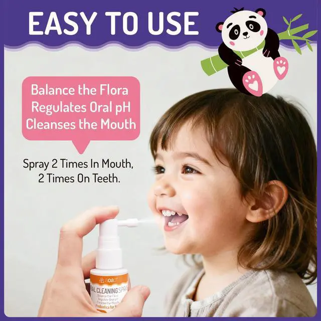 Alt view image 5 of 7 - Kids Oral Spray, Toddler Toothpaste Helper for Cavity Prevention and Fresh Breath, Children Anticavity with Fluoride Free for Newborn to Preschoolers, Kid's Mouth Spray, 40ml/1.35fl.oz (Grape_2P)