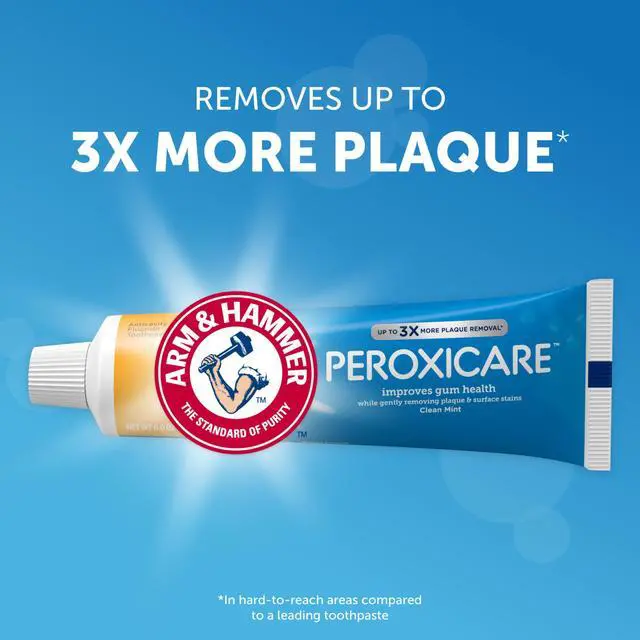 Alt view image 2 of 7 - Peroxicare Toothpaste for Gum Health, Baking Soda Toothpaste, Clean Mint, 6.0 oz (Pack of 4