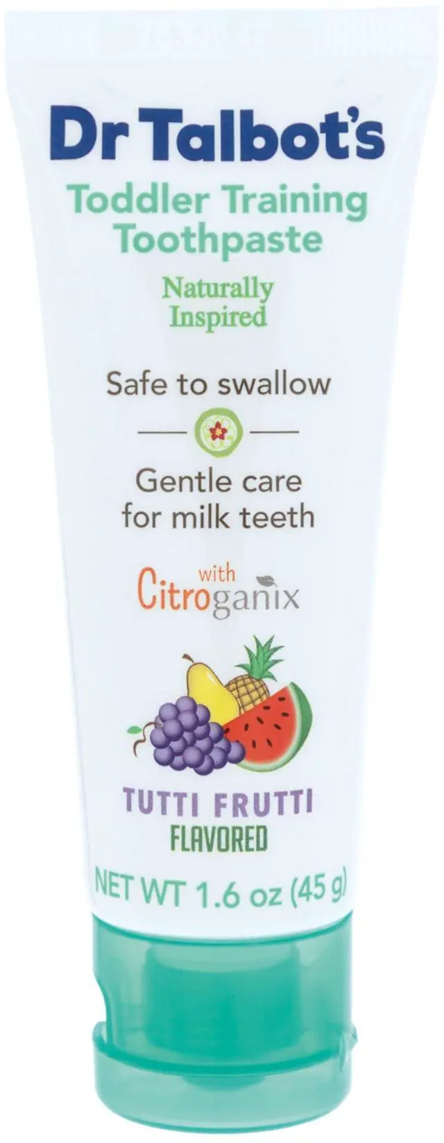 Main image of Toddler Training Toothpaste, Fluoride-Free & Paraben-Free, Naturally Inspired Formula Safe if Swallowed, Tutti Frutti Flavor Kids Love, Promotes Healthy Daily Oral Care Habits, 1 pk.