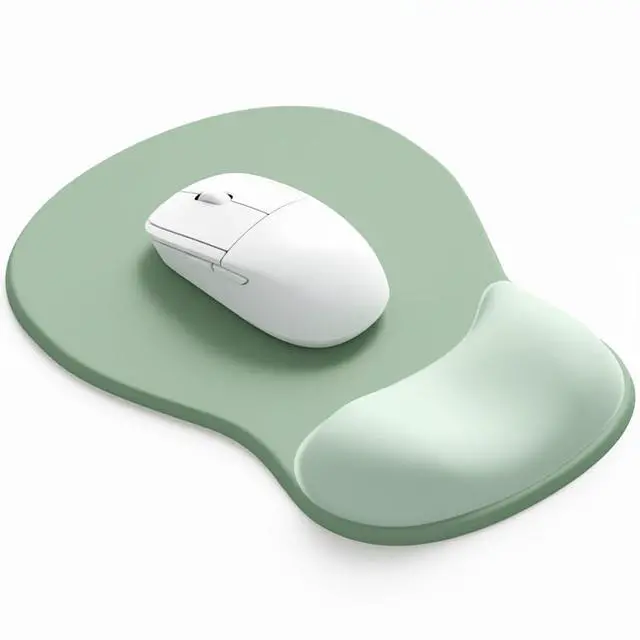 Main image of Mouse Pad with Gel Wrist Rest, Ergonomic Comfortable Computer Wrist Support for Laptop, Pain Relief Mousepad with Non-Slip PU Base for Office & Home (Green)