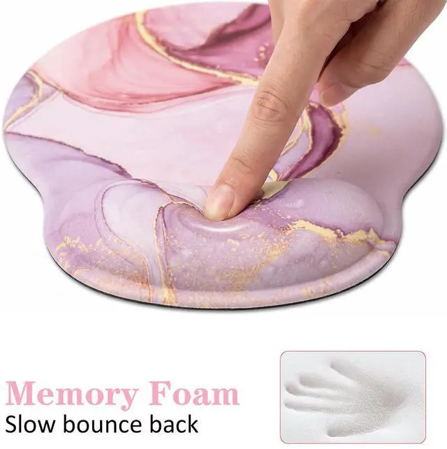 Alt view image 5 of 7 - Mouse Pad with Wrist Rest, 3-in-1 Gaming Mouse Pad and Keyboard Wrist Rest, Ergonomic Memory Foam Mousepad with Wrist Support for Keyboard and Mouse