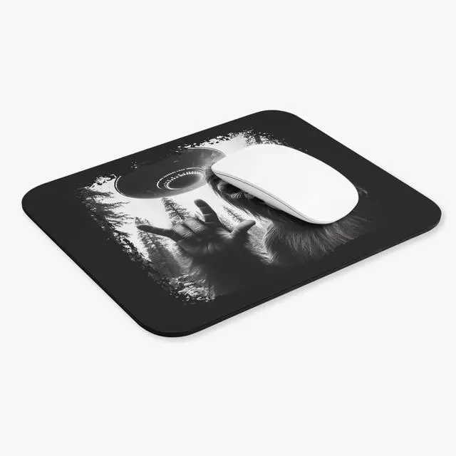 Alt view image 2 of 7 - Sasquatch Bigfoot Selfie with UFO Funny Graphic Mouse Pad Humor Work Gifts for Coworker Mousepad Women Men Office Mouse Pads Gift for Him Funny Office Sarcastic Dad Joke Sarcasm Humoristic