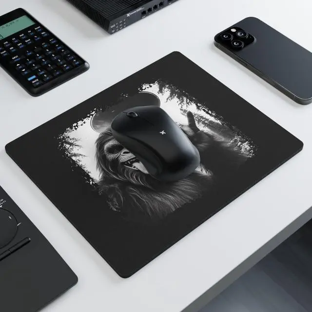 Alt view image 4 of 7 - Sasquatch Bigfoot Selfie with UFO Funny Graphic Mouse Pad Humor Work Gifts for Coworker Mousepad Women Men Office Mouse Pads Gift for Him Funny Office Sarcastic Dad Joke Sarcasm Humoristic