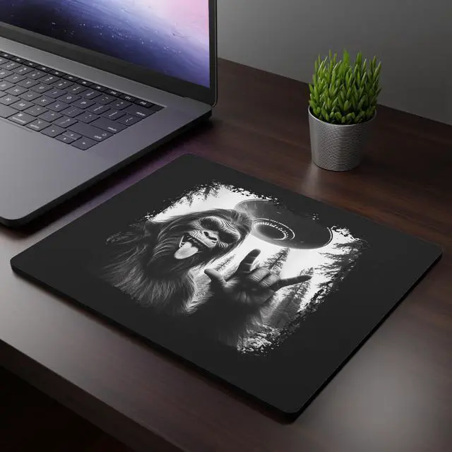 Alt view image 7 of 7 - Sasquatch Bigfoot Selfie with UFO Funny Graphic Mouse Pad Humor Work Gifts for Coworker Mousepad Women Men Office Mouse Pads Gift for Him Funny Office Sarcastic Dad Joke Sarcasm Humoristic