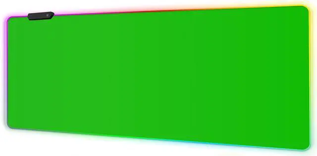 Main image of RGB Gaming Mouse Pad - XXL LED Gaming Mouse Mat with Custom Design Stitched Edges (31.5 x 11.8 Inch, Green Screen)