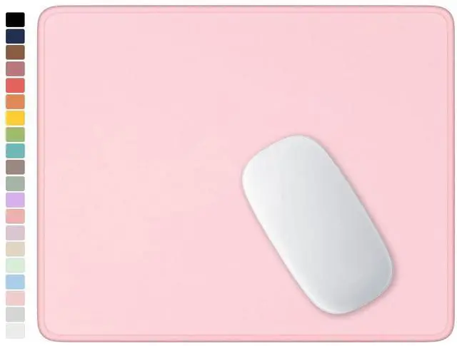 Main image of Mouse Pad, Premium-Textured Square Mousepad 10.2 x 8.3 Inch, Stitched Edge Anti-Slip Waterproof Rubber Pretty Cute Computer Mat for Office Gaming Laptop Women Kids Pink