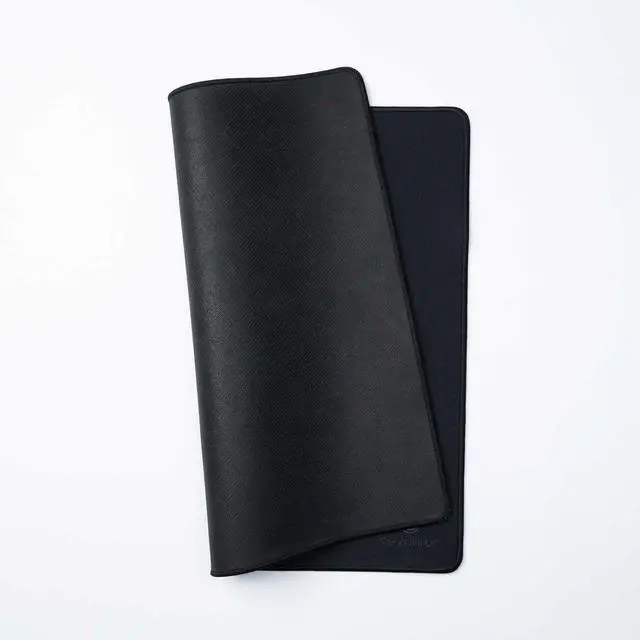 Alt view image 4 of 6 - Large Gaming Mouse Pad 17.7 × 15.7 inch (450 × 400 mm), Ample Space for Mouse Movement, Smooth Micro-Weave Surface for Optical Mice, Non-Slip Rubber Base, Stitched Edges - Black