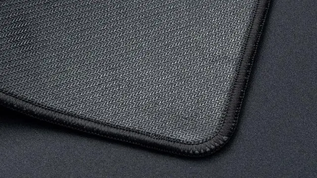 Alt view image 6 of 6 - Large Gaming Mouse Pad 17.7 × 15.7 inch (450 × 400 mm), Ample Space for Mouse Movement, Smooth Micro-Weave Surface for Optical Mice, Non-Slip Rubber Base, Stitched Edges - Black