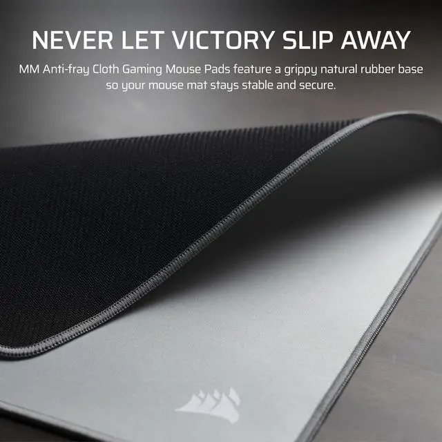 Alt view image 4 of 7 - MM Anti-Fray Cloth Gaming Mouse Pad XXL (930 x 400mm), Precision Micro-Woven Surface, Non-Slip Natural Rubber Base, Stitched Edges Gray