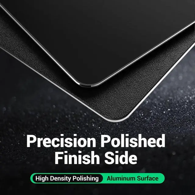 Alt view image 2 of 7 - Hard Metal Mouse Pad for Desk, Aluminum Solid Mouse Pad for Magic Mouse and Pro/Air with Stable Rubber Base, Firm Mousepad for Travel and Home Office (Black)