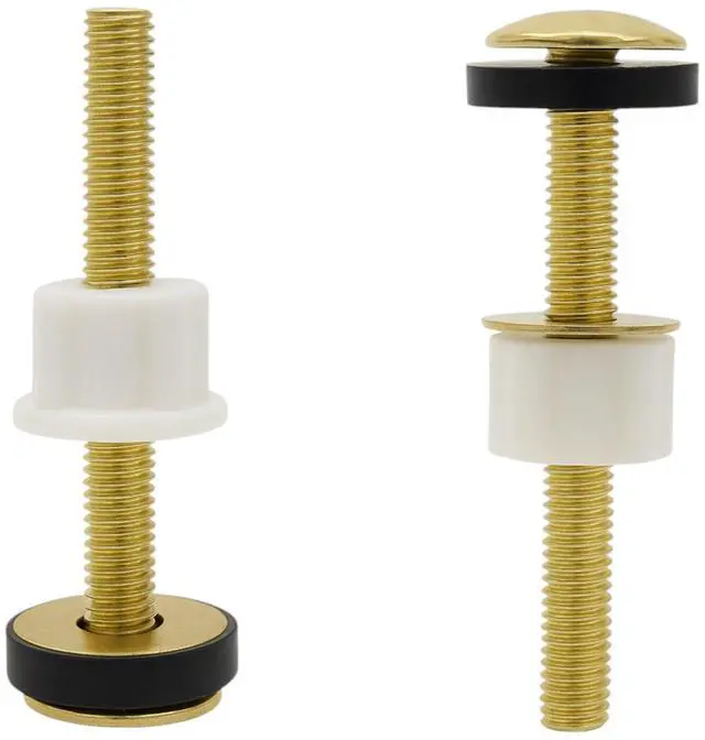 Main image of 2Pcs Toilet Seat Screws - Heavy Duty Steel Toilet Seat Hinge Bolts and Nuts for Top Mount Toilet Seat Hinges