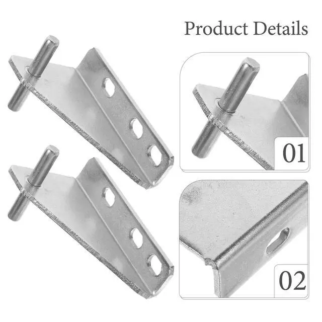 Alt view image 5 of 7 - Refrigerator Hinge Replacement Freezer Door Hinge Set with Noise-Reducing Caps Metal Door Hardware for Smooth Opening and Closing Home Kitchen and Commercial Use 3.34 X 1.77 X 1.77 in