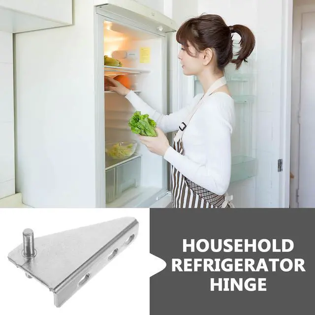 Alt view image 6 of 7 - Refrigerator Hinge Replacement Freezer Door Hinge Set with Noise-Reducing Caps Metal Door Hardware for Smooth Opening and Closing Home Kitchen and Commercial Use 3.34 X 1.77 X 1.77 in