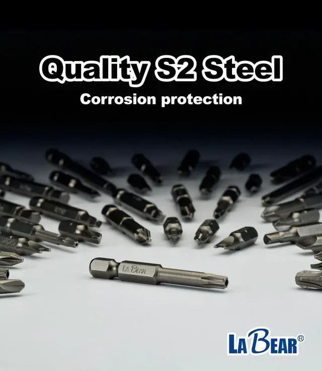 Alt view image 4 of 5 - 10-Piece SAE Allen Wrench Drill Bit Set, 2-Inch S2 Steel Hex Bits