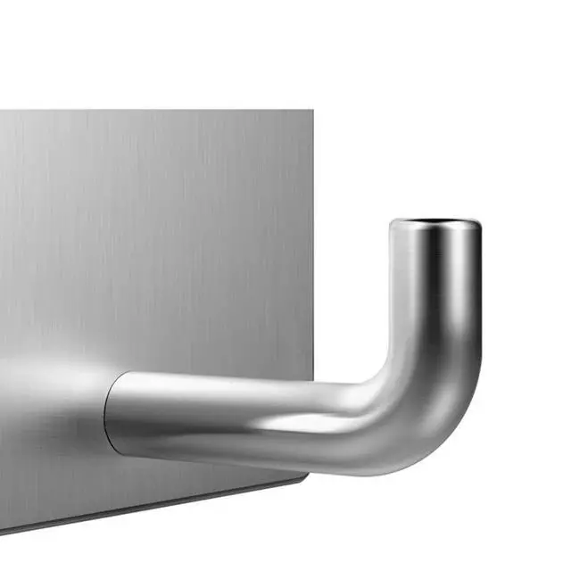 Alt view image 7 of 7 - 4 Pack Adhesive Wall Hooks, Stainless Steel Heavy Duty Hooks