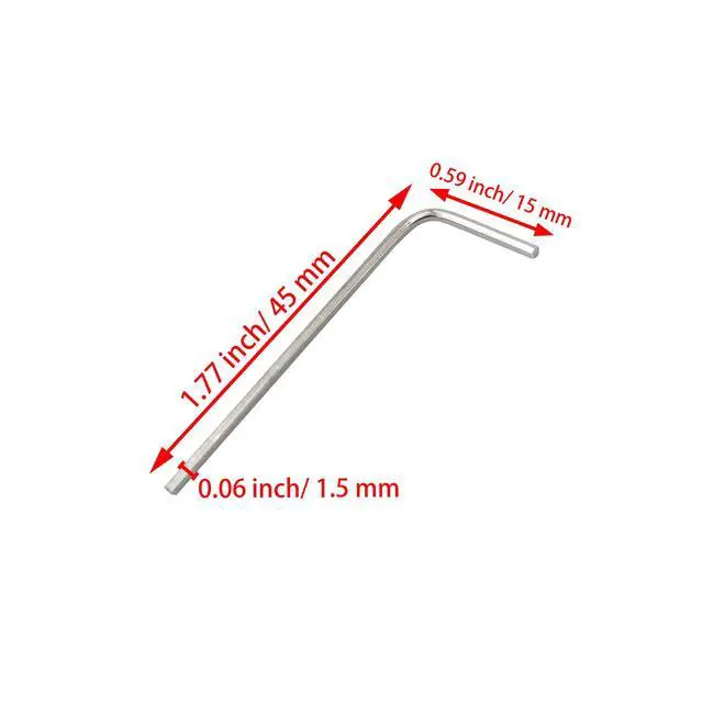 Alt view image 2 of 6 - 24pcs 1.5mm Hex Key Wrench, L-Shape Allen Wrench Hex Key, Solid Steel Six-Edge Screw Driver, Hexagon Head Repairing Tool