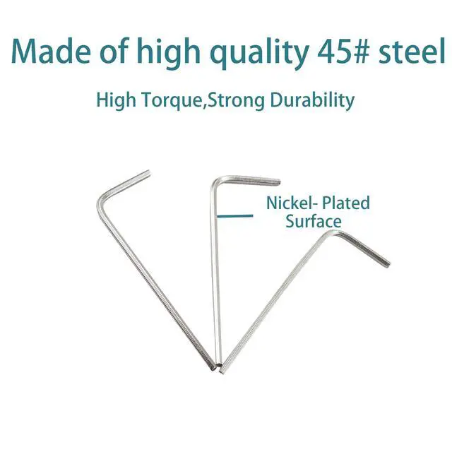 Alt view image 4 of 6 - 24pcs 1.5mm Hex Key Wrench, L-Shape Allen Wrench Hex Key, Solid Steel Six-Edge Screw Driver, Hexagon Head Repairing Tool