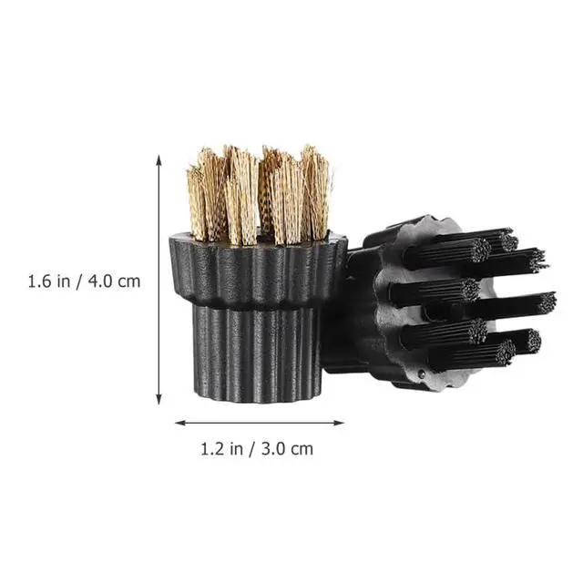 Alt view image 2 of 7 - Steam Cleaner Accessories 24 Pcs Brush Head Replacement for Household Cleaning Machine Multi-Function Nylon Brush for Steam Mops and Precision Tools Durable Mop Parts for Home and Office
