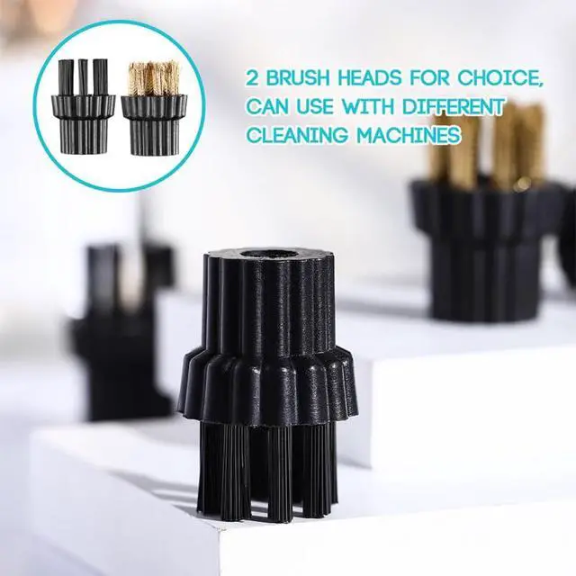 Alt view image 7 of 7 - Steam Cleaner Accessories 24 Pcs Brush Head Replacement for Household Cleaning Machine Multi-Function Nylon Brush for Steam Mops and Precision Tools Durable Mop Parts for Home and Office