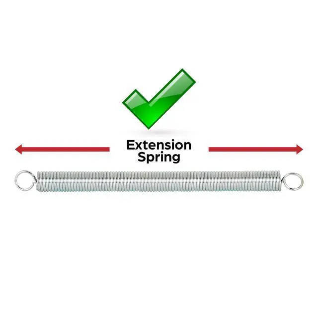 Alt view image 4 of 4 - SP 9671 Extension Spring, Spring Steel Construction, Nickel-Plated Finish, 0.072 GA x 9/16 In. x 6 In., Closed Single Loop (2 Pack)