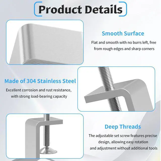 Alt view image 4 of 6 - Heavy-Duty 46mm Small C-Clamp, Small Screw Clamp