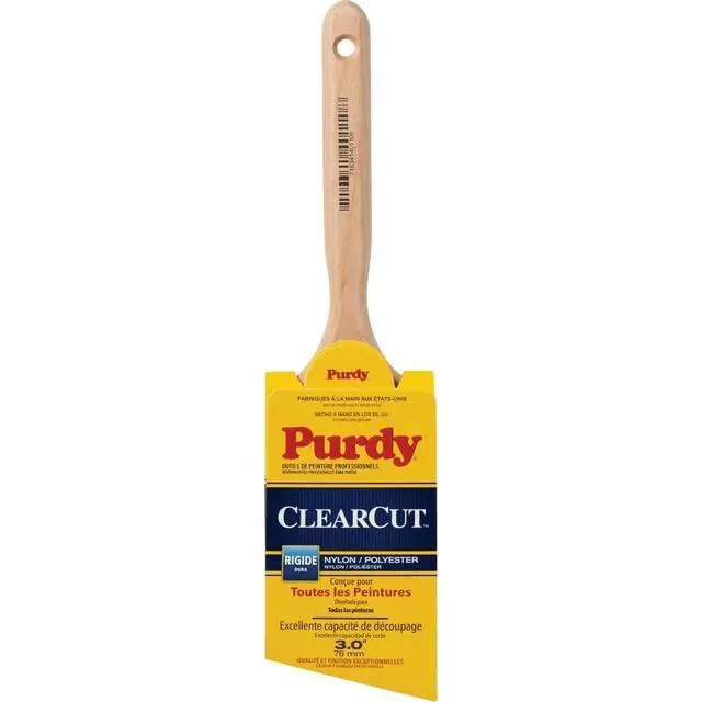 Alt view image 6 of 7 - 3" Angle Sash Firm, Nylon/Polyester Bristle, Paint Brush, Hardwood Handle 144152130-1 Each