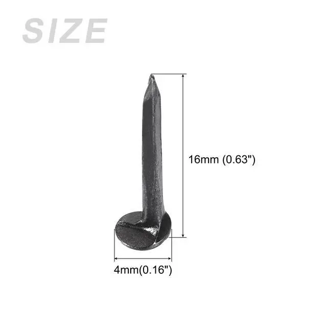 Alt view image 2 of 5 - Nails Tacks (4x16mm) 500pcs, Metal Hardware Nails Studs - for Woodworking, Furniture, Shoes, Conveyor Belt Repair