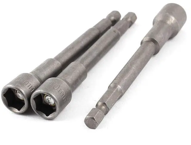 Main image of Hardware 100mm Long Magnetic 10mm Hex Socket Nut Setters Driver 3pcs