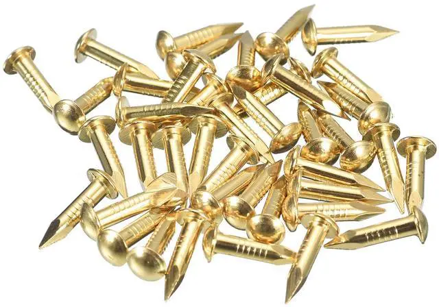Main image of 40 Pcs Small Tiny Nails 2.8mmx15mm(DxL) Tiny Brass Nails Hardware Nails Small Nail for Wooden DIY Decorative Boxes Household Accessories, Brass Tone