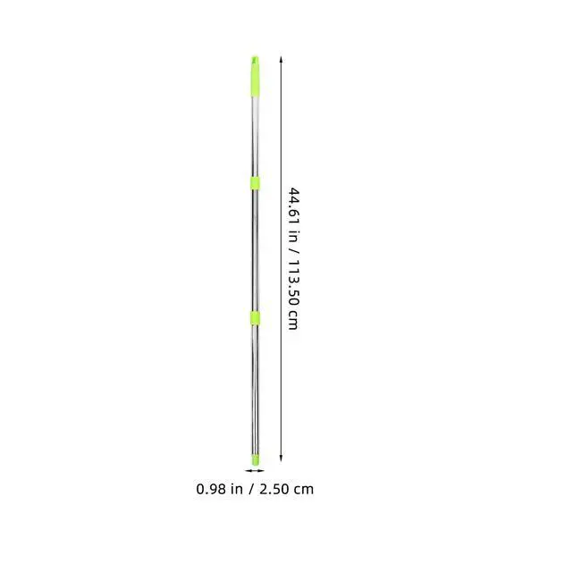 Alt view image 2 of 7 - Replacement Mop Pole 44.68 in Adjustable 3-Section Mop Handle Replacement Broom Stick Pole with Ergonomic Grip for Floor Cleaning Compatible with Broom Heads