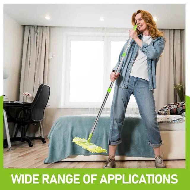 Alt view image 5 of 7 - Replacement Mop Pole 44.68 in Adjustable 3-Section Mop Handle Replacement Broom Stick Pole with Ergonomic Grip for Floor Cleaning Compatible with Broom Heads