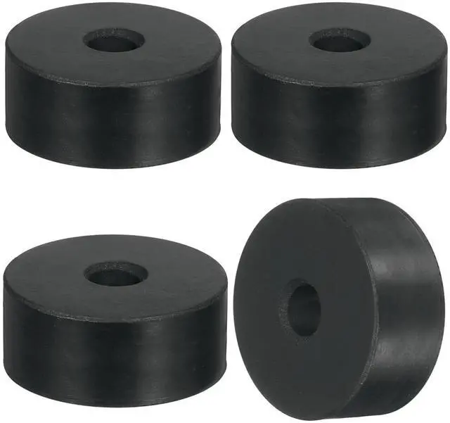 Main image of 4Pcs Thick Rubber Spacer, 2 Inch OD x 1/2 Inch ID x 13/16 Inch Thickness Round Rubber Bushings Anti Vibration Flat Spacer Washers for Home Industrial Machinery