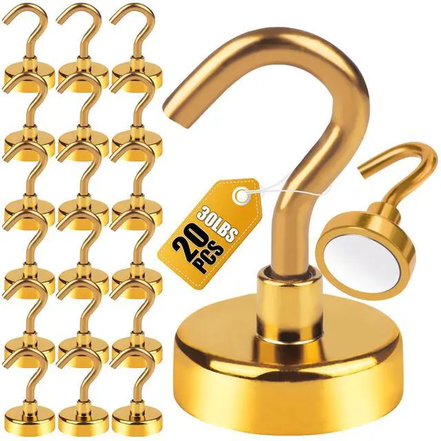 Main image of Magnetic Hooks 20pcs 30lbs Cruise Essentials 2026 Magnet Hook Yellow