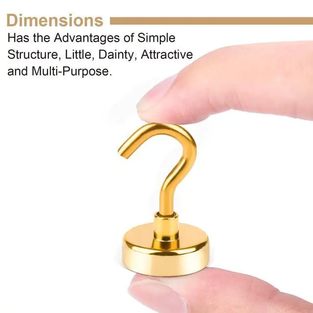 Alt view image 5 of 6 - Magnetic Hooks 20pcs 30lbs Cruise Essentials 2026 Magnet Hook Yellow