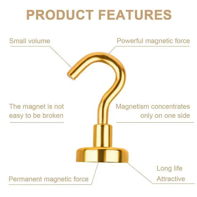 Alt view image 4 of 6 - Magnetic Hooks 20pcs 30lbs Cruise Essentials 2026 Magnet Hook Yellow