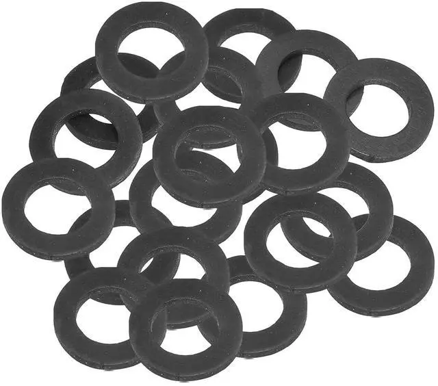 Main image of M16 Rubber Flat Washer, 20 Pack 16mm ID 27mm OD 3mm Thick Sealing Spacer Gasket Ring for Faucet Pipe Water Hose Fastener Bolt, Black