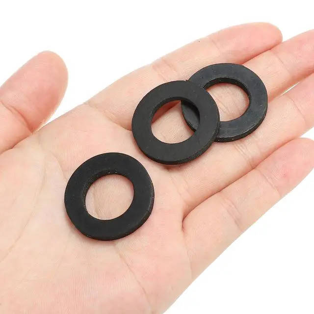 Alt view image 5 of 6 - M16 Rubber Flat Washer, 20 Pack 16mm ID 27mm OD 3mm Thick Sealing Spacer Gasket Ring for Faucet Pipe Water Hose Fastener Bolt, Black